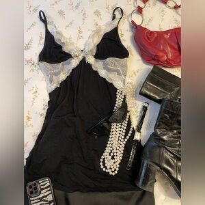 Coquette Black Lace Cami Top